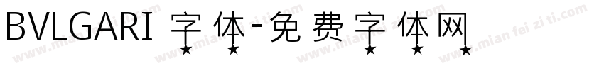 BVLGARI 字体字体转换